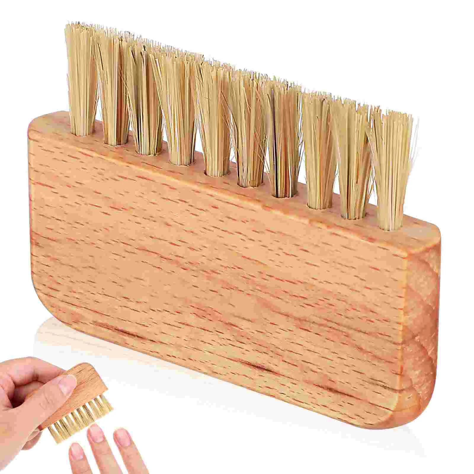 

Solid Wood Wooden Nail Brush (yellow Pig Hair) Travel Tools for Bristle Nails Fingernail