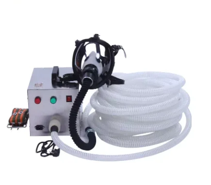 Single and double person electric filter respirator protects long tube air respirator with air supply