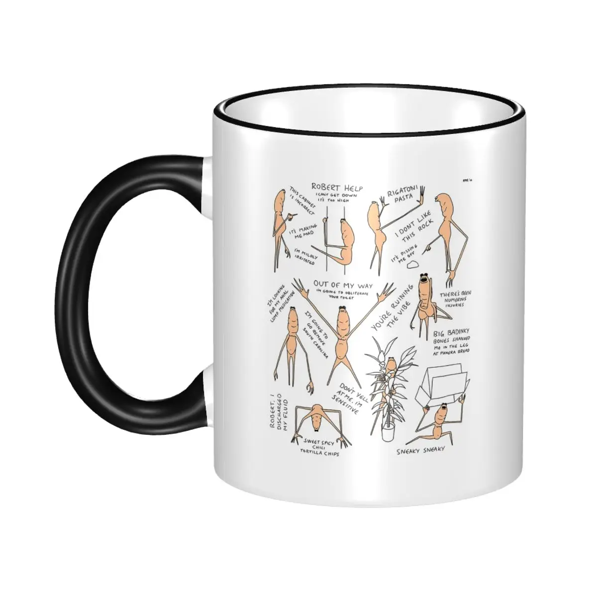 Marcus The Worm Mug Funny Ceramic Coffee Cups Tea Mugs Milk Cup Drinkware Gifts for Woman Man