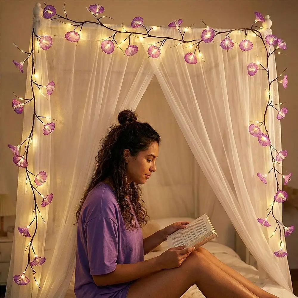 

Гибкие светодиодные гирлянды в форме листьев, водонепроницаемые, с регулируемой яркостью, реалистичные светильники в виде цветов и листьев