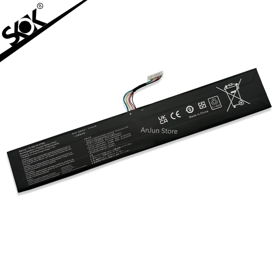 Baterai Laptop 15.48V C41N2208 untuk ASUS ROG ALLY Gaming Seri Genggam RC71L/PC71L Memperluas Kapasitas Tinggi Peningkatan Mod 74Wh