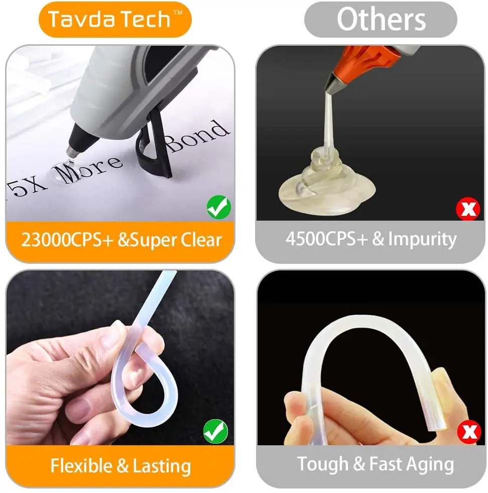 500g Hot Melt Glue Stick With a Diameter Of 7mm 11mm And a Length Of 10cm 15cm Clear Adhesive Glue Sticks for DIY Sealing Repair