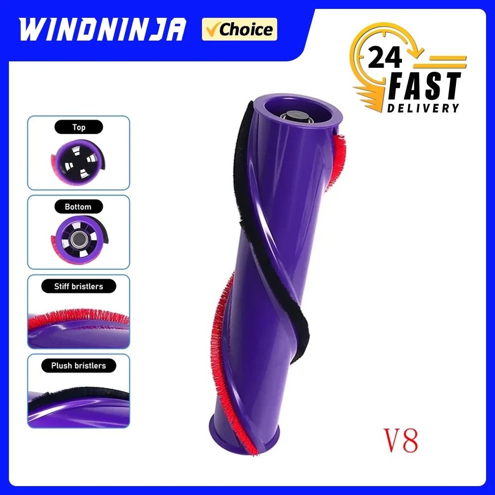 Rullo di ricambio per aspirapolvere Dyson V8, compatibile con la testina senza fili, barra a rullo, perfetto per la casa, ricambio.