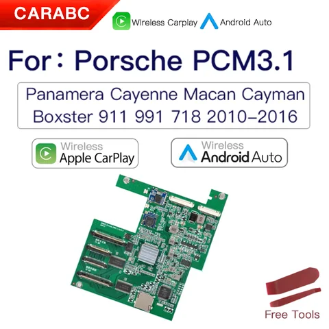 포르쉐 파나메라 카이엔 마칸 카이마 911 918 PCM 3.1용 신형 무선 CarPlay 및 안드로이드 오토, 오토링크 에어플레이 지원