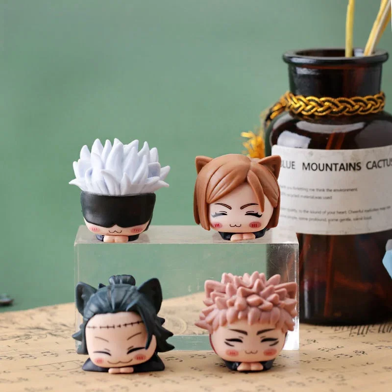 Satoru Gojo Figure Kawaii Geto Suguru Action Figurine Cute Yuji Nobara Anime Jujutsu Kaisen Statue Decoration Table Accessories