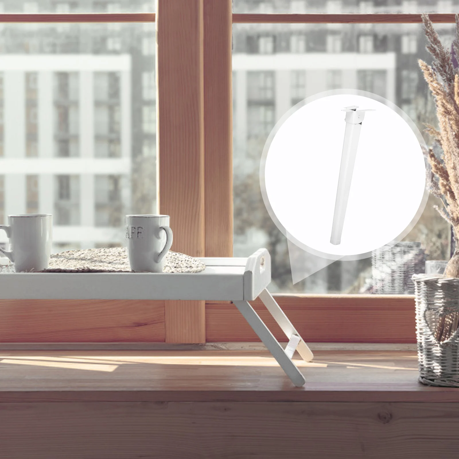 4 Pcs Folding Table Base Square Bed Leg Furniture Legs Accessories for Small Laptop Tabletop