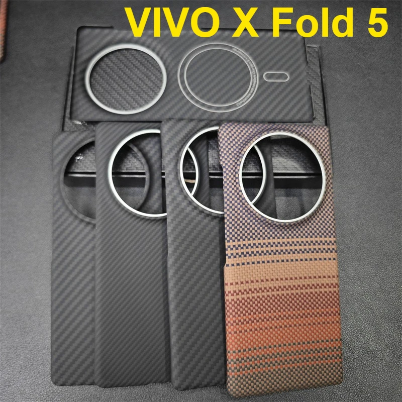 

Магнитный чехол из углеродного волокна для VIVO X Fold 5, чехол для телефона MagSafe, ультратонкий легкий тонкий защитный чехол из арамидного волокна