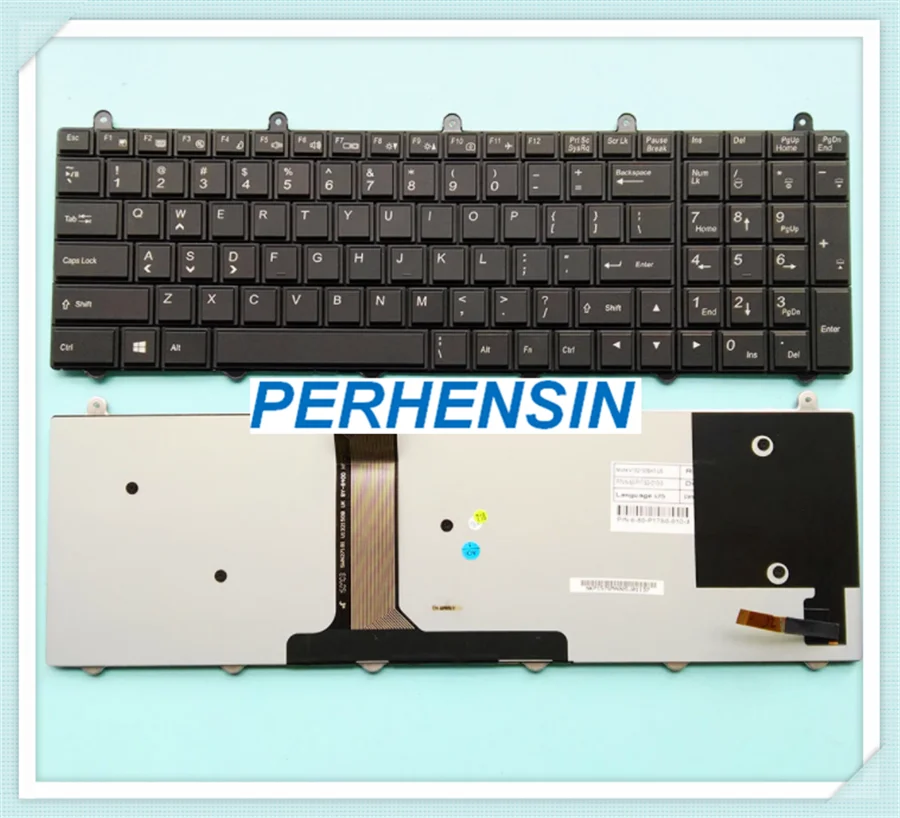 For Clevo P150SM P157SM P170SM Keyboard Backlit Czech WIN8 KEY Bottom Left 100% Test OK Free Shipping