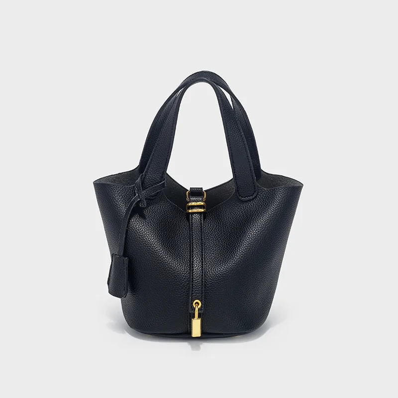 Vintage Fashion Shoulder Bag for Women 2026 High-quality Soft Leather Small Bucket Bag Korean Style Crossbody Bag Handbags
