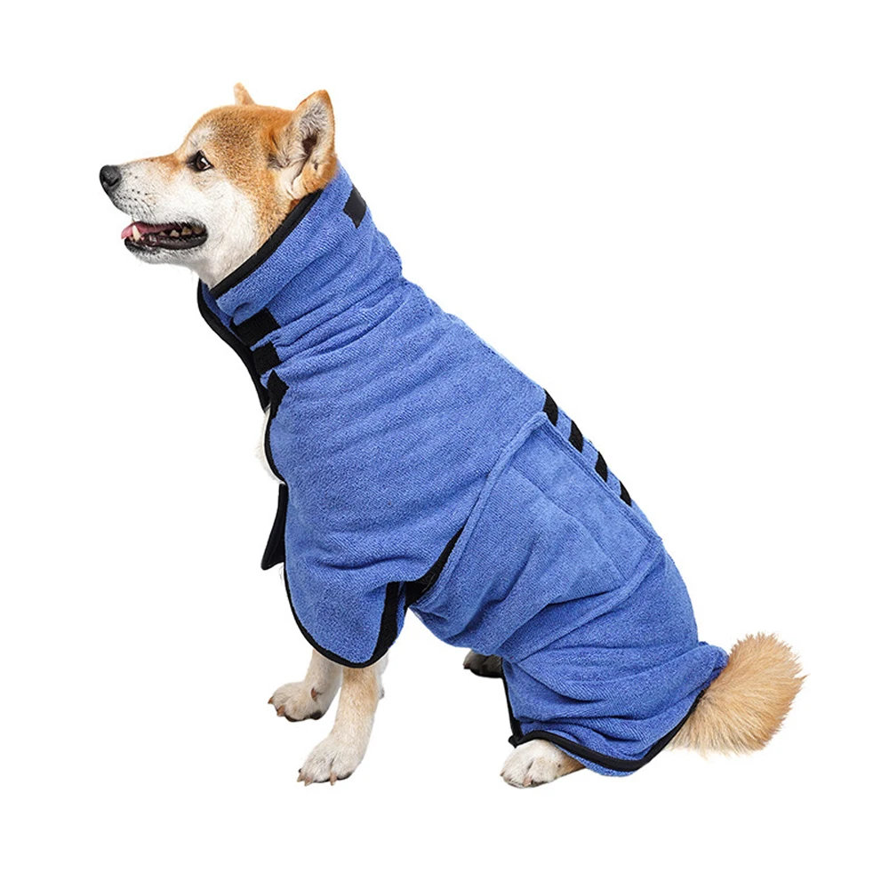 Dog Bath Robe Fast Drying Coat Bag Soft Dog Bathrobe Towel Super Absorbent Pet Dog Cat Bath Robe Towel