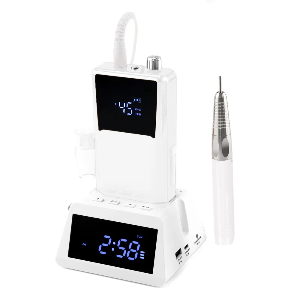 New Arrival High Power 85W Brushless Lcd Display 2 in 1 Nail Drill Machine 45000 Rpm for Manicure