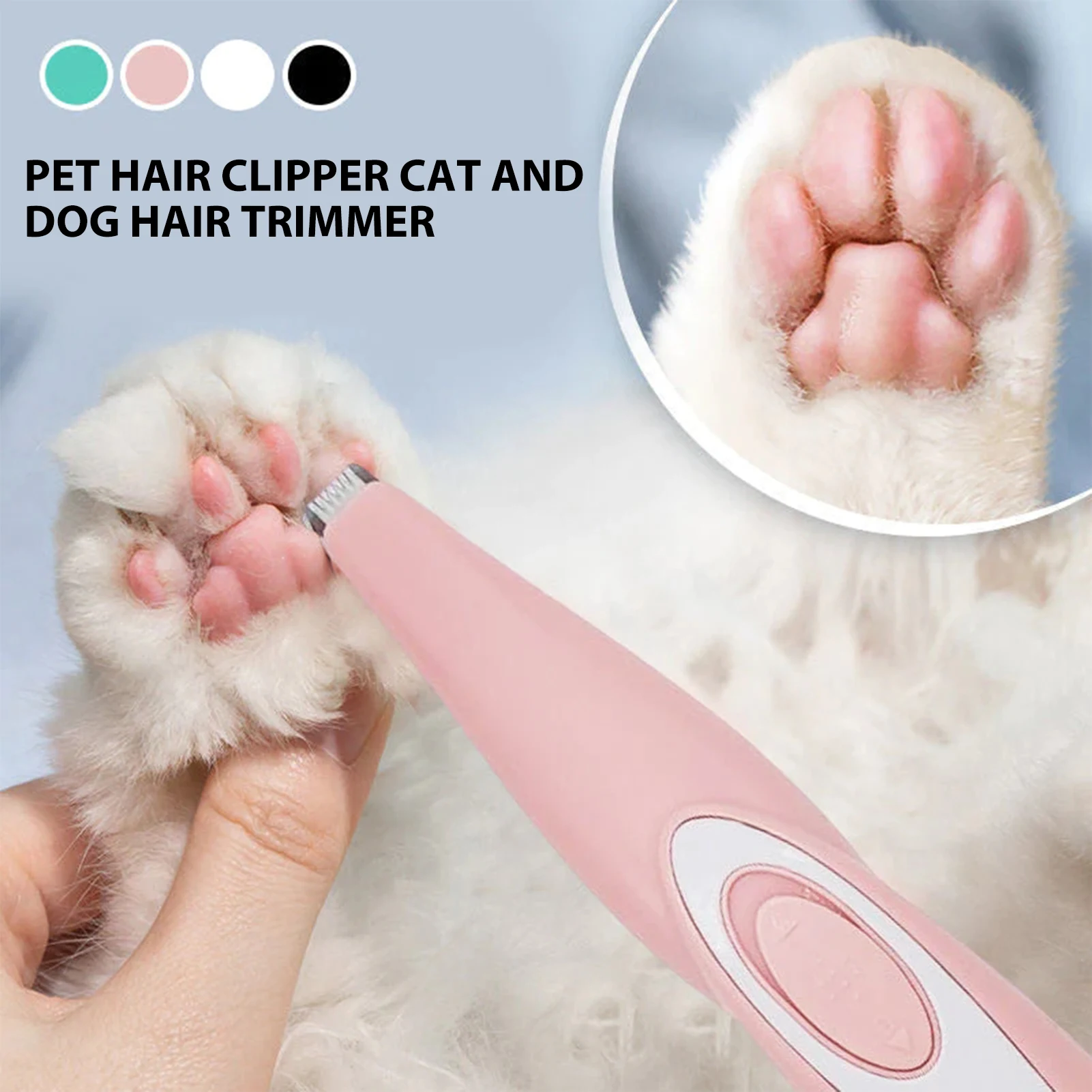 Professional Pet Hair Trimmer Pet Foot Hair Trimmer Non-slip Handle Not Hurt Pet Skin Electric Clippers Pet Cat Dog Accessories