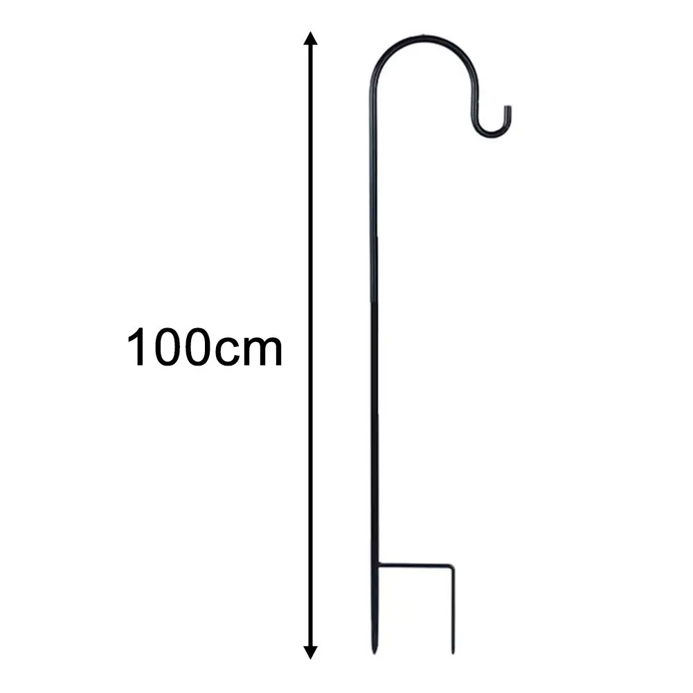 90/100/120cm Shepherd Hooks Outdoor Garden Hook Plant Stake Stand Hanger Lantern Hooks Outdoor Yard Garden Decor