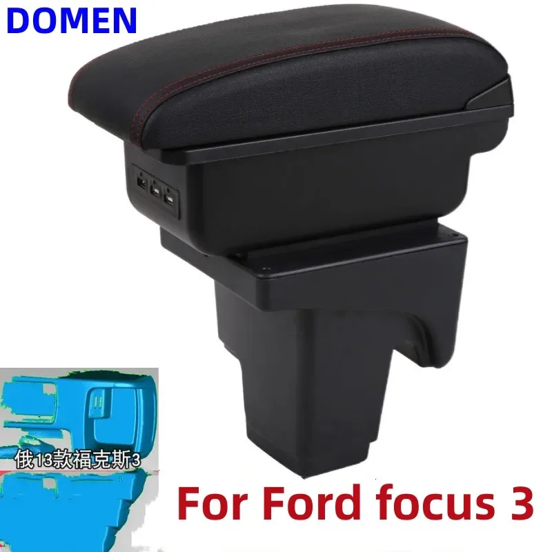 For Ford focus 3 armrest box central Store content For Ford Focus 3 Mk3 armres box with USB interface