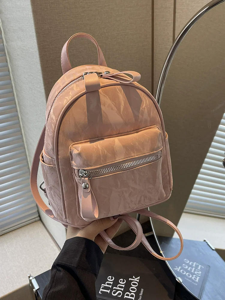 حقيبة ظهر نسائية فضية لطيفة على الطراز الإنجليزي حقائب كتف متنقلة خفيفة الوزن حقائب كتف مدرسية للطلاب حقائب سفر للفتيات