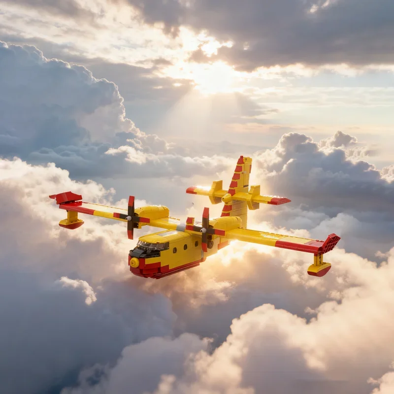 952-teiliger MOC Canadair CL Harry Modellbausatz Architektur DIY Idee Kreatives Festival-Geschenk Lernspielzeug Bausteine