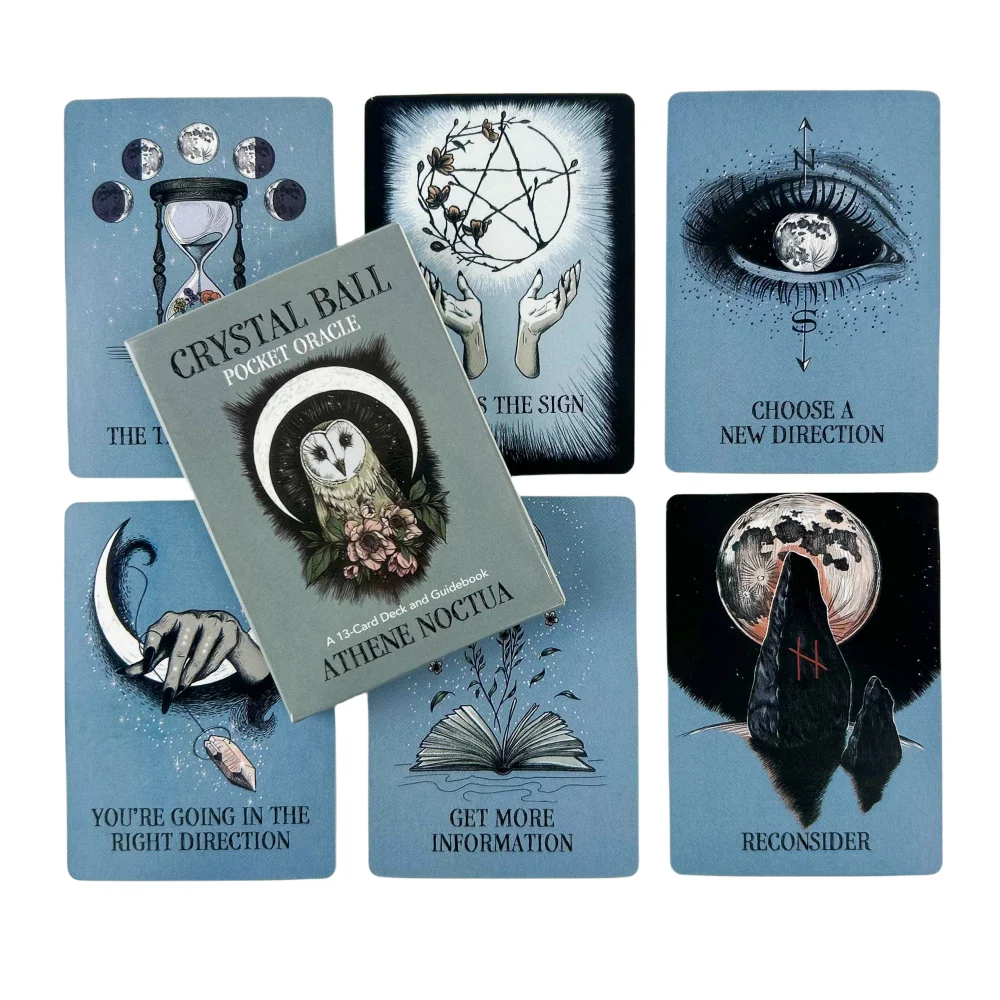 Crystal Ball Pocket Oracle Cards Classic Divination Visions Tarot Board Games Deck Party Edition