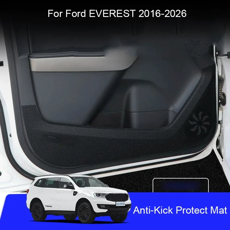 باب السيارة الداخلي الخارجي Theshold المضادة للركلات حماية الوسادة بولي Leather الجلود الجذع المضادة للأوساخ مقاومة للخدش لفورد ايفرست 2016-2026 #3
