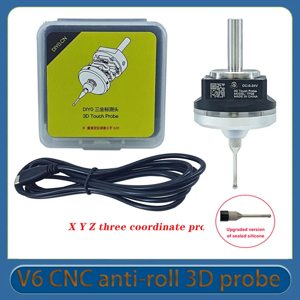 V6 Anti-roll 3d Touch Probe Edge Finder To Find The Center Desktop Probe Compatible With Mach3 And Grbl Cn Engraving