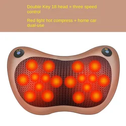 Rotating Shiatsu Massage Pillow Backrest Waist Cervical Pillow Household Car Electric Shiatsu Massager Back Massage Pillow