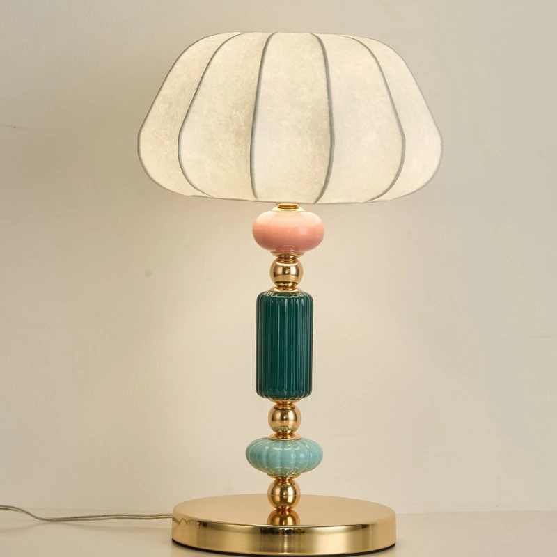 

Modern Simple Light Luxury Danish Bedroom Ceramic Bedside Lamp Premium Atmosphere Desk Lamp