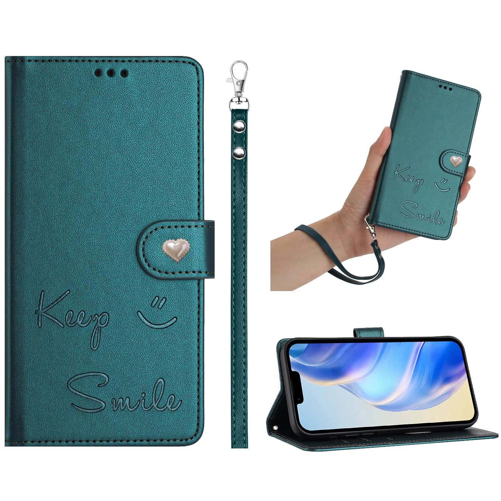 

Crossbody Flip Case for Xiaomi Mi12S Mi12T Mi12 Mi11X Mi11T Mi11 Smile Face Leather Lanyard 3 Cards Shoulder Wallet Cover
