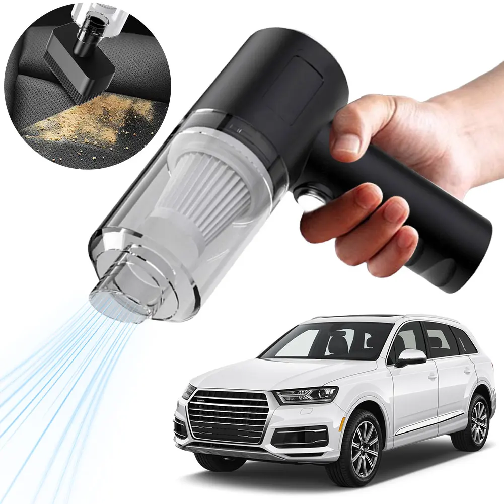 

Cordless Car Vacuum 120W High Power Handheld Vacuum Rechargeable Portable Mini Vacuum Strong Suction for Car Home Office