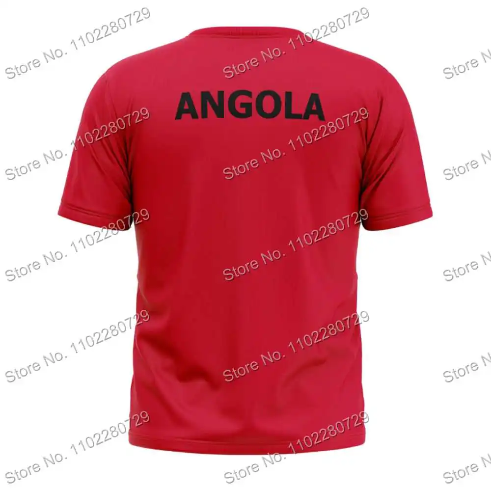 Summer Angola Flag Jersey Custom Name T Shirt Men Outdoor Shirts Football Fans Tech Tee Running Clothing Training Tops Jersey