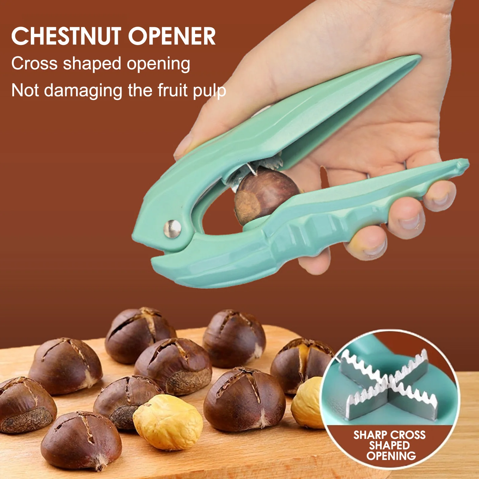 

Stainless Steel Chestnut Clip Machine Nutcracker Opener Tool Nuts Walnut Cut Sheller Chestnut Shelling Cutter Kitchen Gadgets