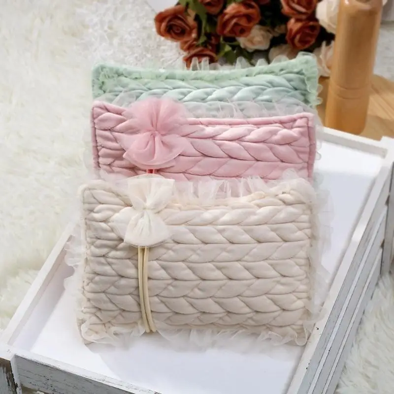 D5QA الطفل الانتحال وسادة صغيرة التصوير الدعائم وسادة مع عقال حديثي الولادة صور اطلاق النار أغطية الرأس ووسادة للرضع #3