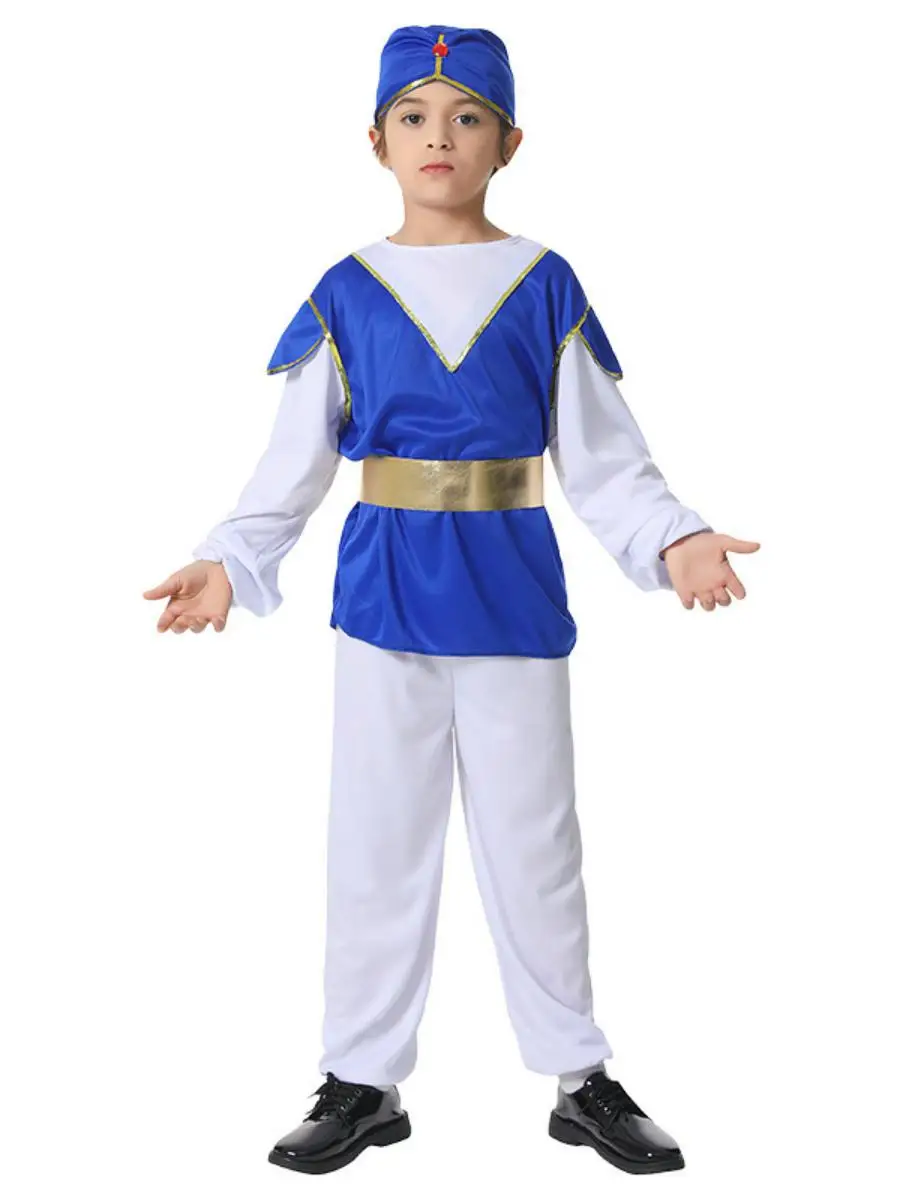 

Ролевой костюм принца на Хэллоуин, детская одежда для выступлений Аладдина для мальчиков, сценический реквизит, детские аксессуары для пар