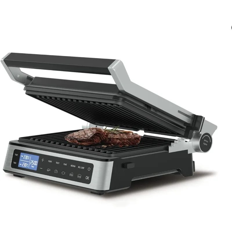 

Grill Master Pro - Panini Press Grill, Electric Grill, Electric Griddle, Panini Grill, Indoor Smokeless Contact Grill