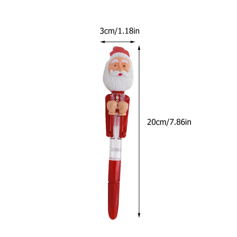 Imagem -06 - Canetas Esferográficas Papai Noel para Escritório e Casa Esferográfica de Tinta Engraçada Canetas de Boxe Led Canetas Perfuradoras Natal Pcs