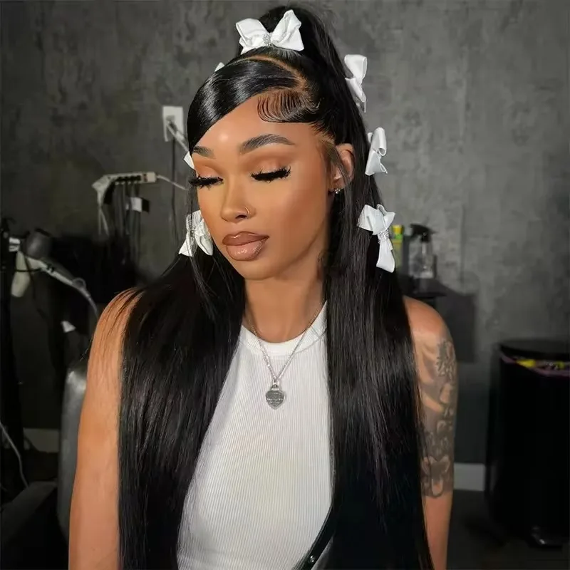 

40 Inch 250 Density Bone Straight 13x4 13x6 Hd Lace Frontal Wigs For Women 360 Pre Plucked Lace Wig Human Hair Lace Front Wigs