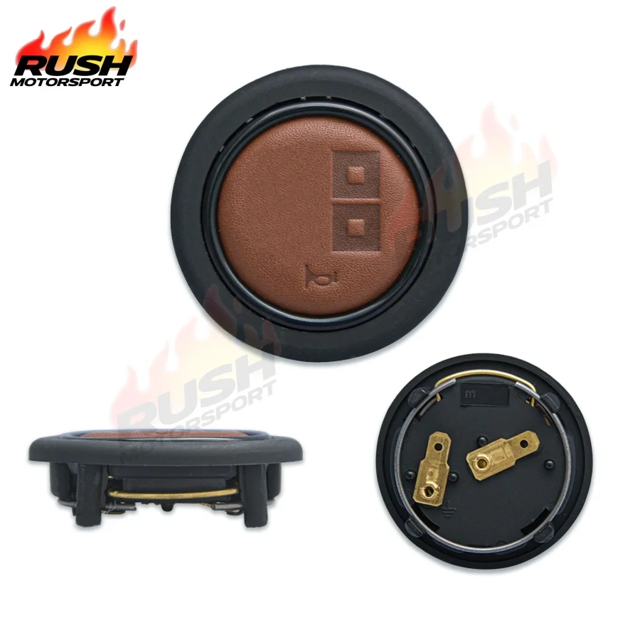 

Коричневая кожаная кнопка в винтажном стиле для универсального звукового сигнала на рулевом колесе PC-HB59