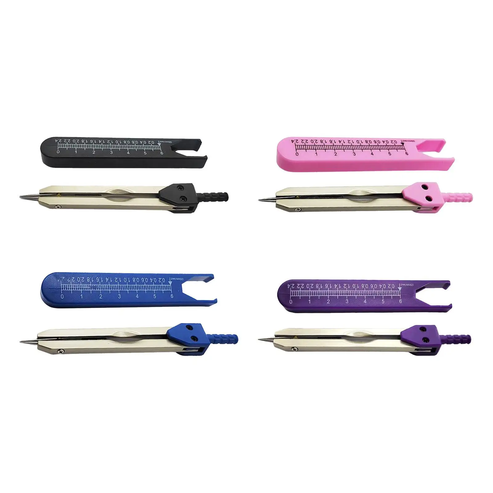 Ecg Caliper 0‐2.4 inch Ruler Measuring Tool Metal Electrocardiogram Divider