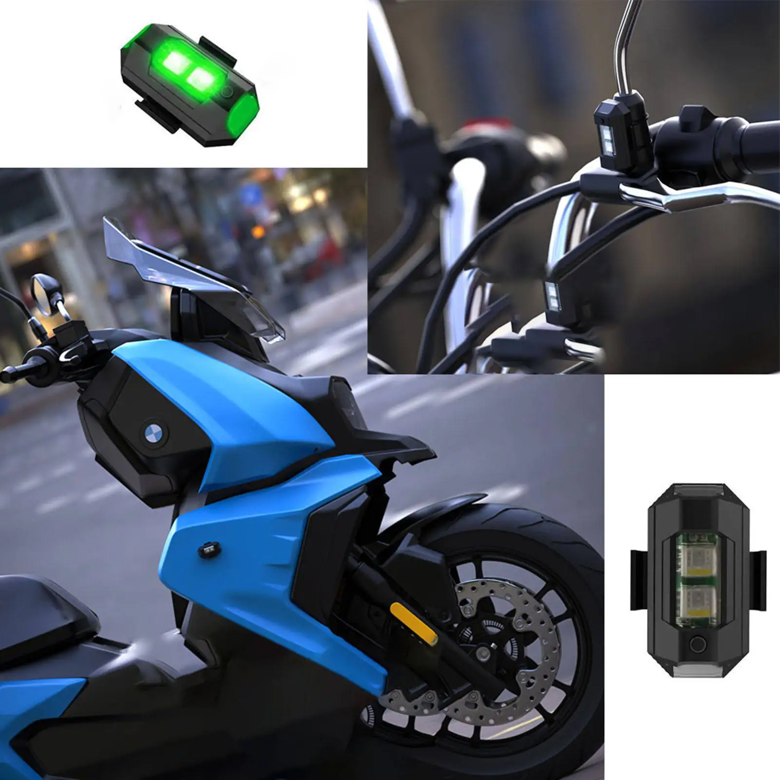 Universal LED Anti-collision Warning Light Mini Signal Light Drone with Strobe Light 7 Colors Turn Signal Light Indicator