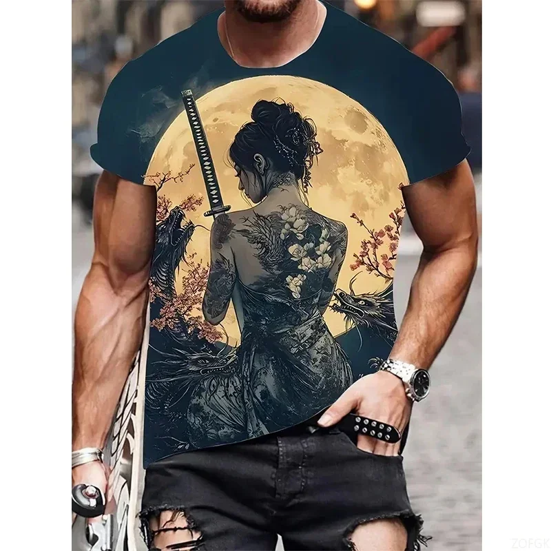 ثلاثية الأبعاد مطبوعة قصيرة الأكمام تي شيرت 2025 الصيف للجنسين عادية سريعة الجافة فضفاضة أنيمي تحت عنوان تي شيرت للرجال الشارع الشهير #3