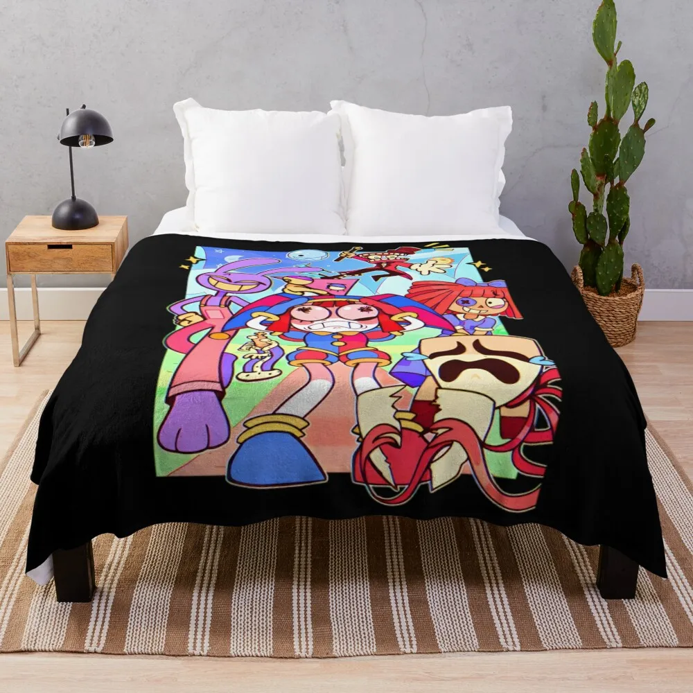 

The Amazing Digital Circus Retro Throw Blanket For Baby Bed covers Decorative Sofa Blankets