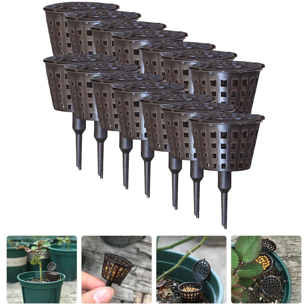 20 Pcs Basket with Lid Bonsai Accessories for Orchids Holder Mini Baskets Plant