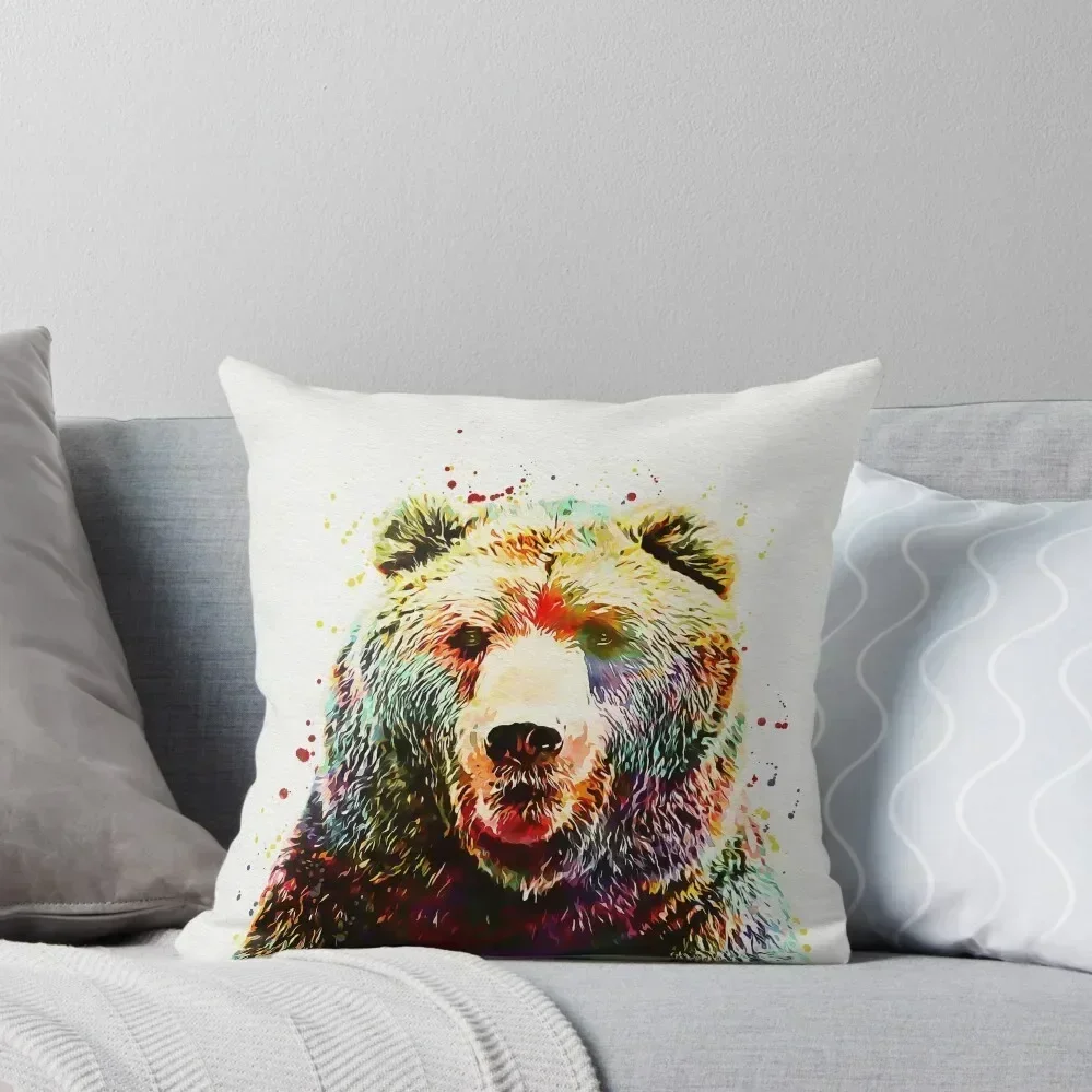 

Bear Watercolor Print Throw Pillow Luxury Pillow Case Throw Pillow Covers Pillowcases For Pillows
