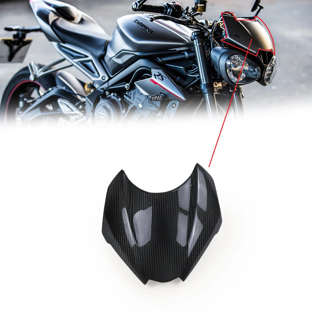 For Triumph Street Triple 765 RS 765RS 2016-2021 3K Carbon Fiber Motorcycle Modification Accessories Fairing Front fairing