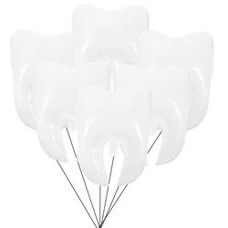 6 Pcs Large Teeth Balloons Party Balloons PE Balloons Tooth Shaped Balloons Birthday Balloons Wedding Decorations Baby Shower