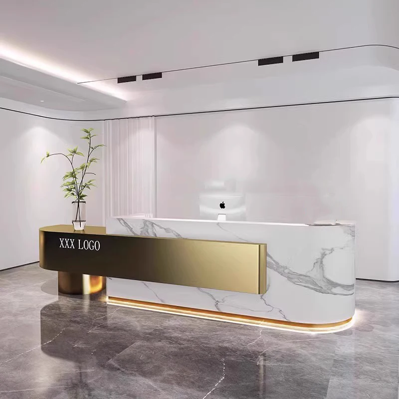 Shop Supermarket Front Desk Office Modern Salon Clothing Cashier Counter Checkout Bar Mostrador Oficina Commercial Furniture