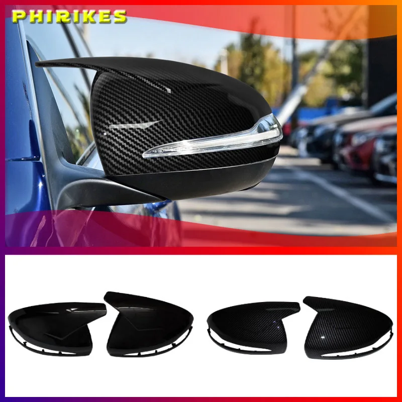 For Mercedes Benz C W205 E W213 GLC-Class X253 S-Class W222 Car External Rearview Mirror Cap Cover Trim Accessories 2pcs LHD