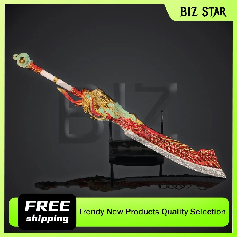 30 cm/11,81 pollici Naraka: Bladepoint Gioco Periferico Grande Ichthyosaurus Coltello largo Arma Modello Giocattolo in metallo Spada Mestiere Ornamento Regalo
