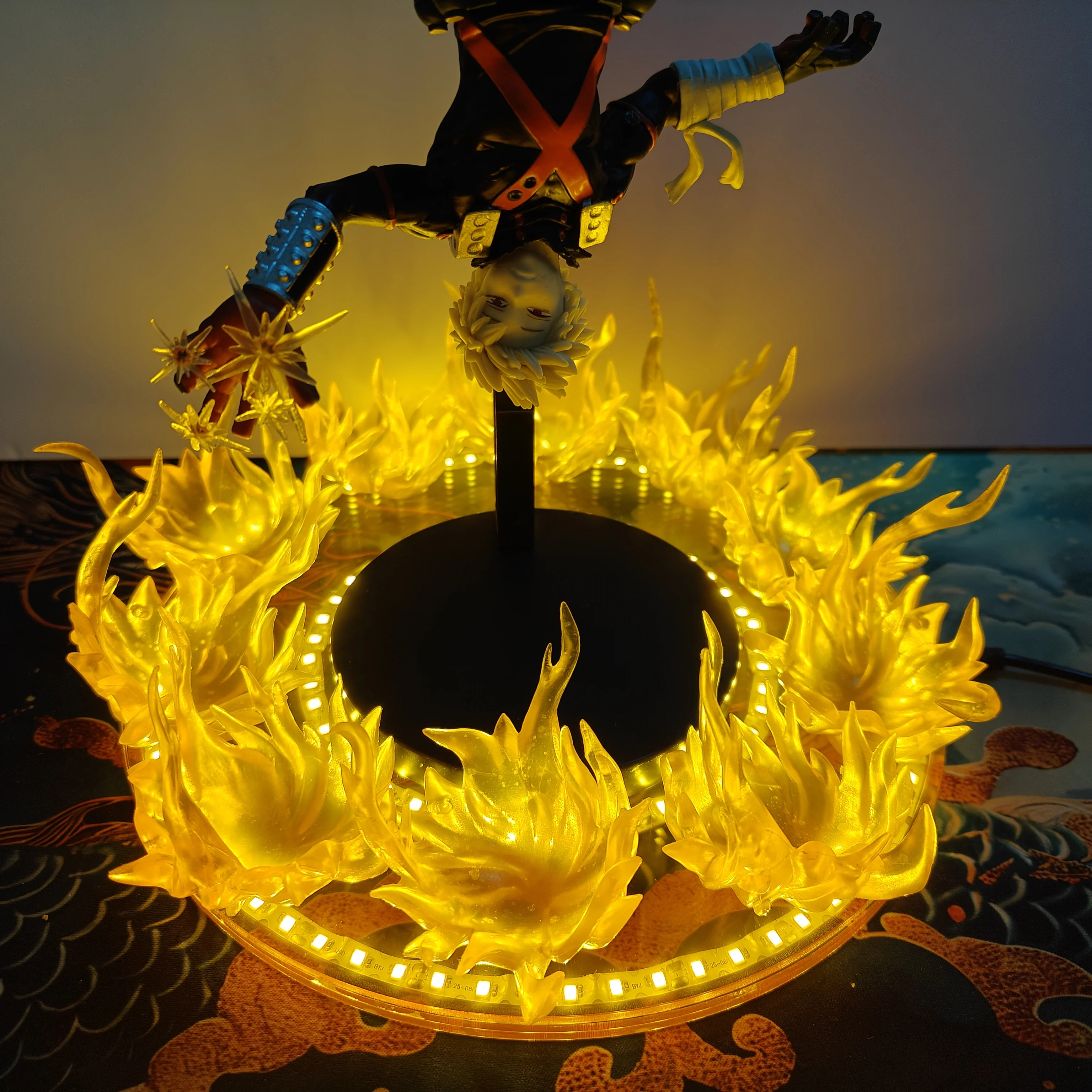 My Hero Academia Anime Bakugou Katsuki Maximatic Action Figures & Base Lamp & Flame Collection Decoration Toys view 4