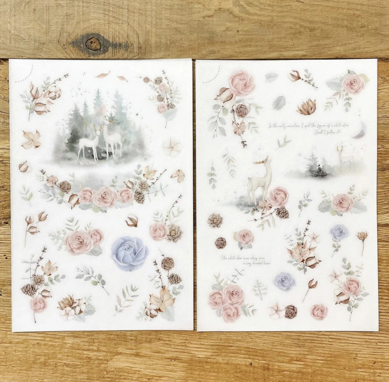 2023 Winter Christmas Transfer Sticker for Card Making DIY Scrapbooking Plan Decorative Sticker Sheet