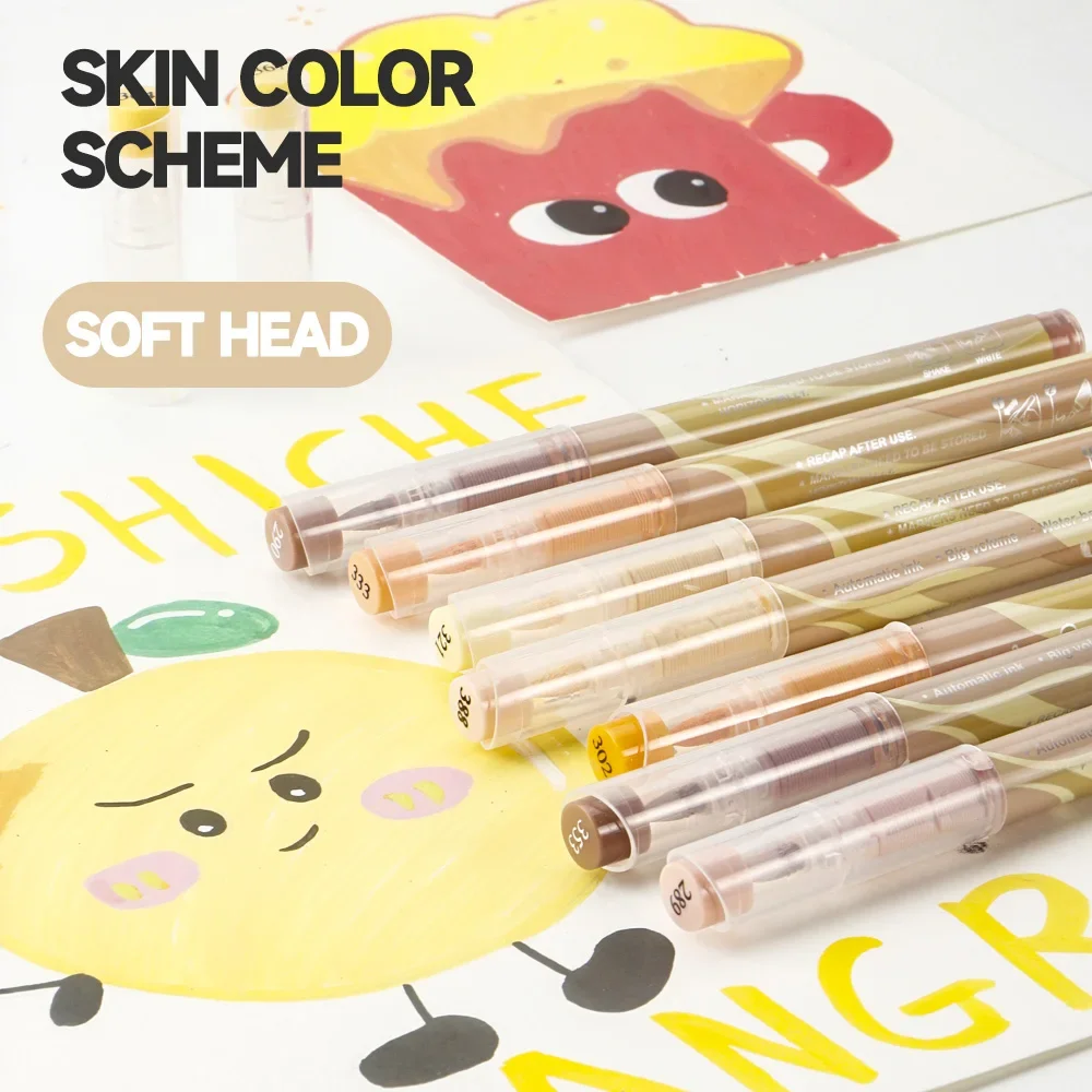 12 لونًا من علامات الفن ذات طرف ناعم من الأكريليك لعيد الميلاد والهالوين ولوحة رسم هزلية وتلوين DIY لوازم فنية من الحجر CD