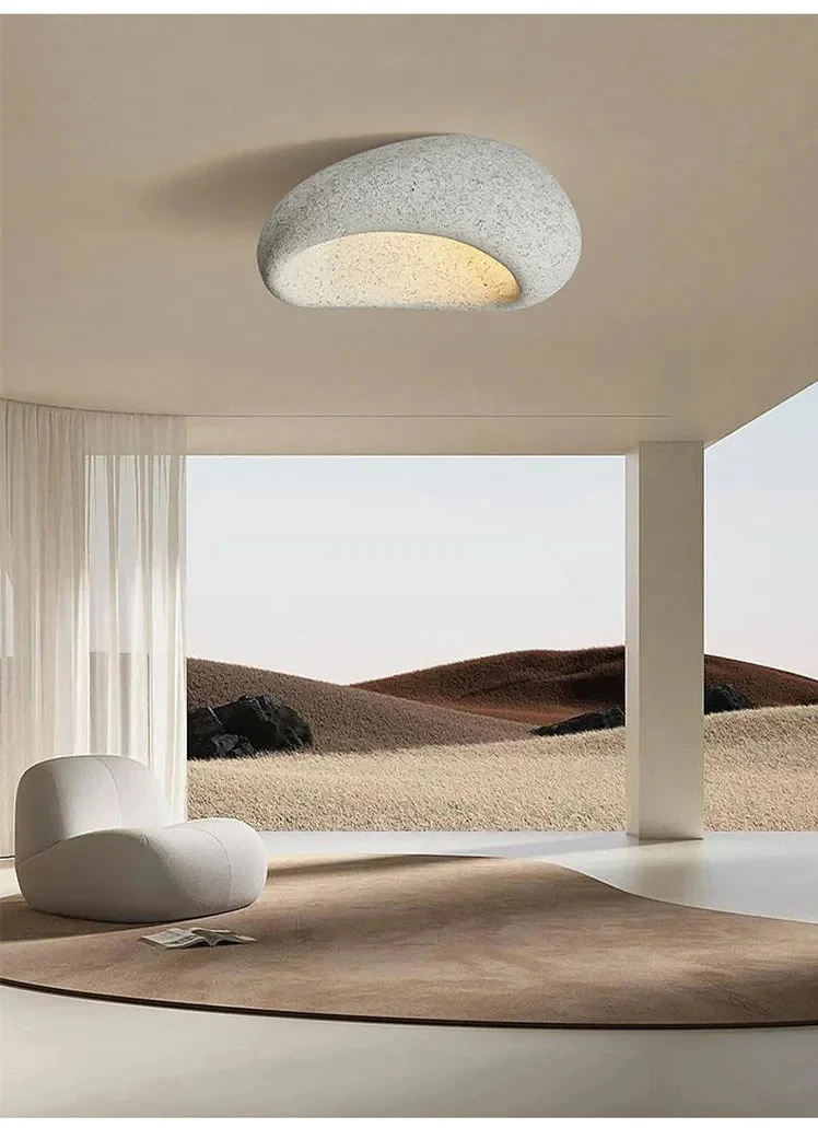 Nordic Wabi Sabi Ceiling Lamp Energy Saving Light LED Chandelier for Living Room Dining Room Bedroom Home Decor Lighting Fixture